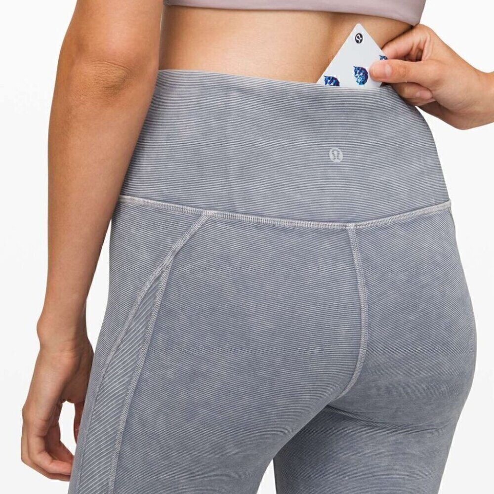 Lululemon Wunder Under High-Rise Tight *Snow Washed Ribbed 28" Washed Luna | 2 - Picture 10 of 10